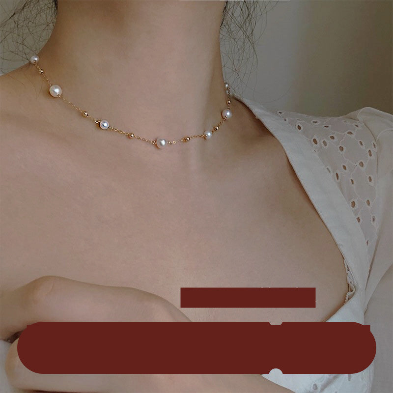 Nebula 14K Gold Pearl Necklace