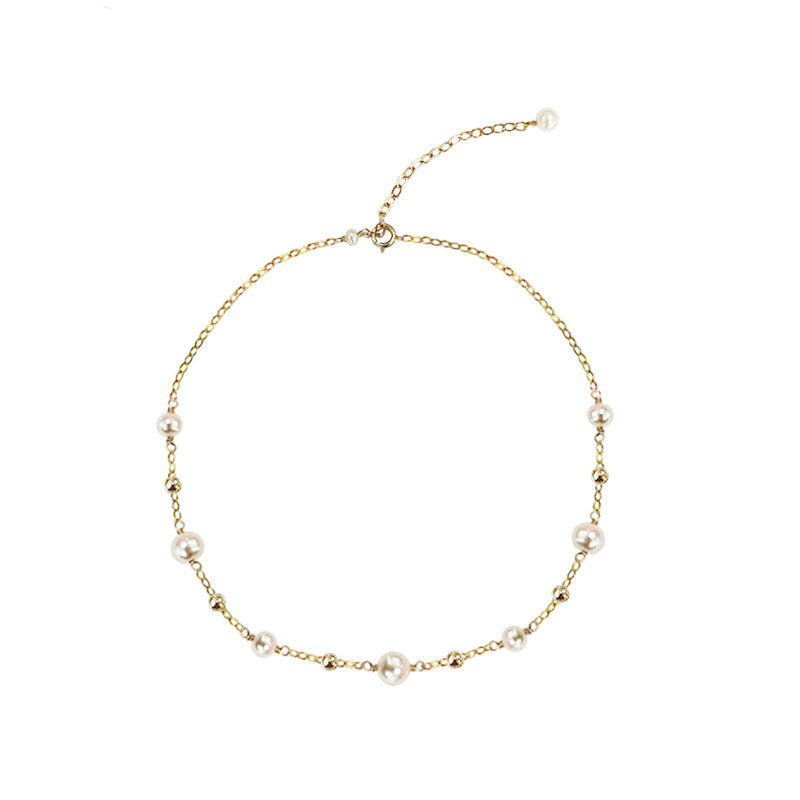 Nebula 14K Gold Pearl Necklace