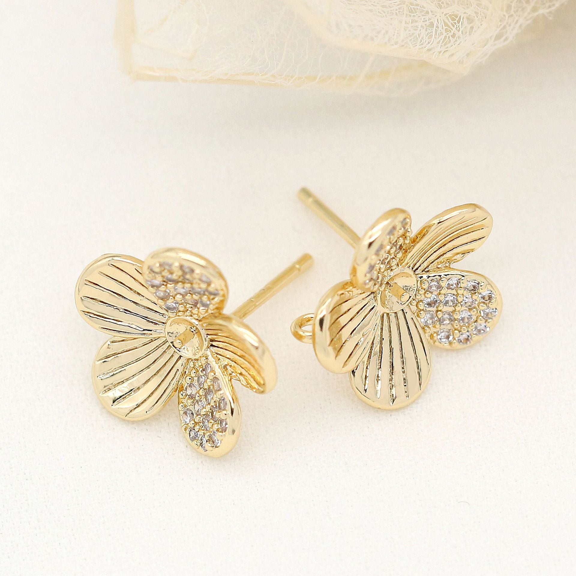 925 Silver Zircon Stud Earrings
