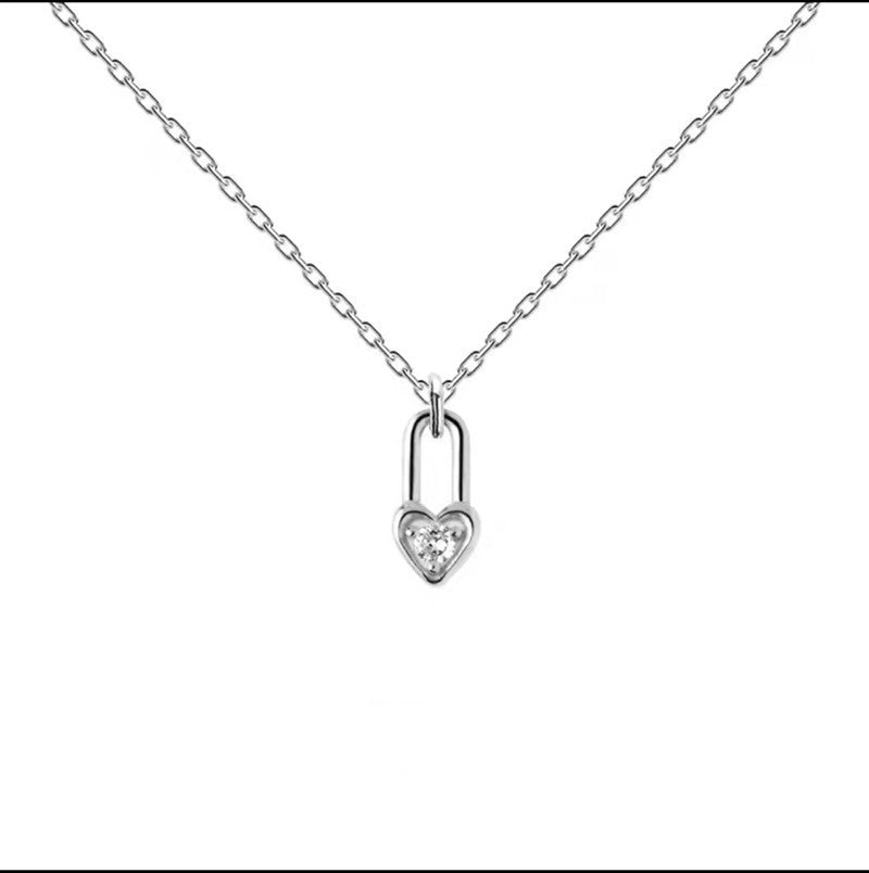 14K Gold Lock Necklace